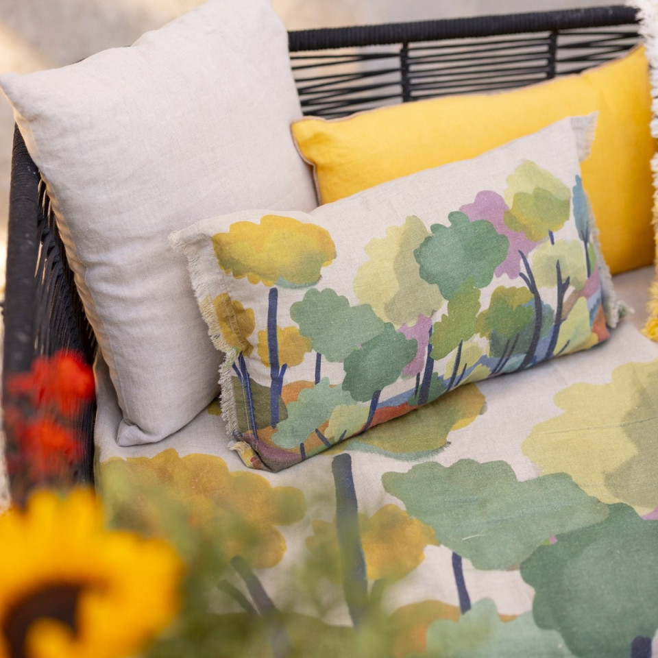 Coussin Lin Coton Imprimé ZEFF MELIO  
