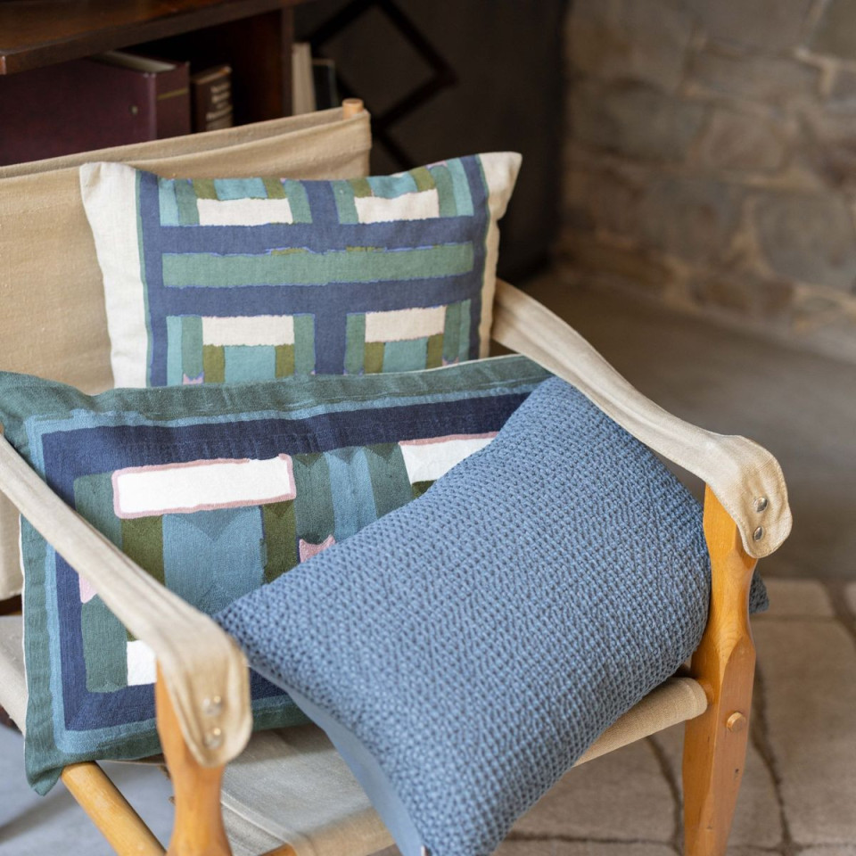 Coussin Fibres Recyclées Nid d'Abeille MAIA  