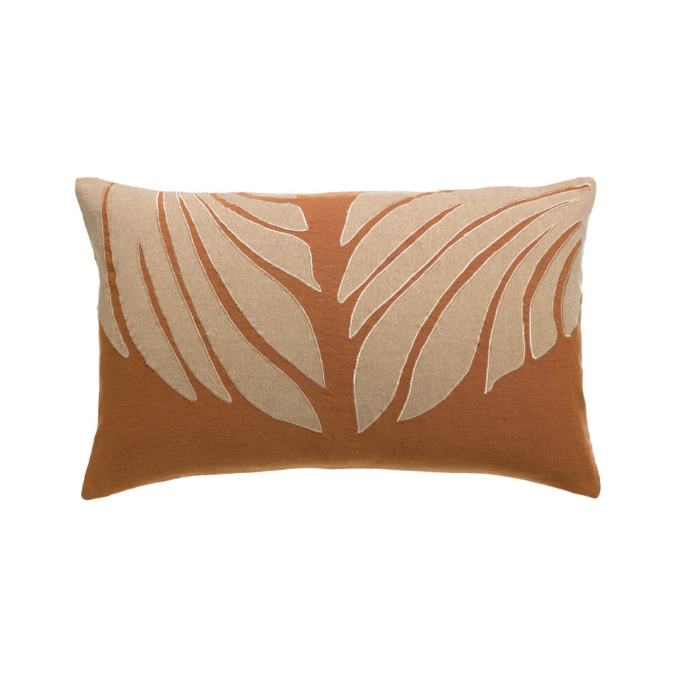 Coussin Lin Coton Feuillage NILOS  