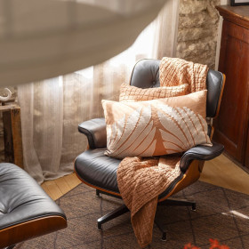 Coussin Lin Coton Feuillage NILOS  