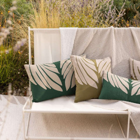 Coussin Lin Coton Feuillage NILOS  