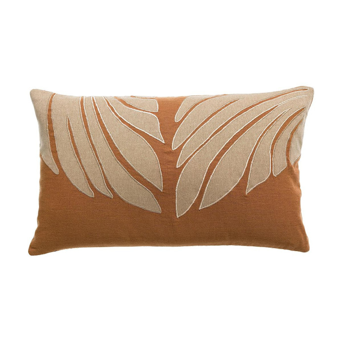 Coussin Lin Coton Feuillage NILOS