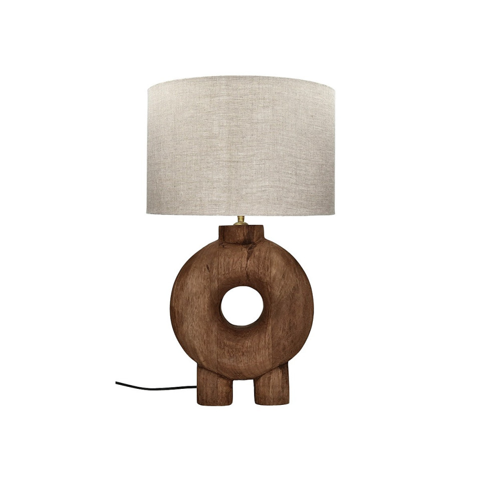 Lampe à Poser Bois et Lin Totem LAMPEDUSA  