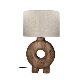 Lampe à Poser Bois et Lin Totem LAMPEDUSA  