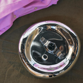 Vide Poche en Verre Brillant Chrome