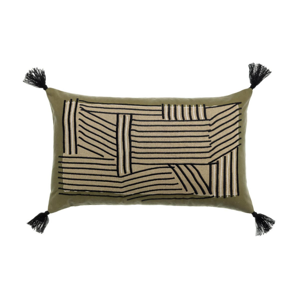 Coussin Coton Lin Brodé KORI  