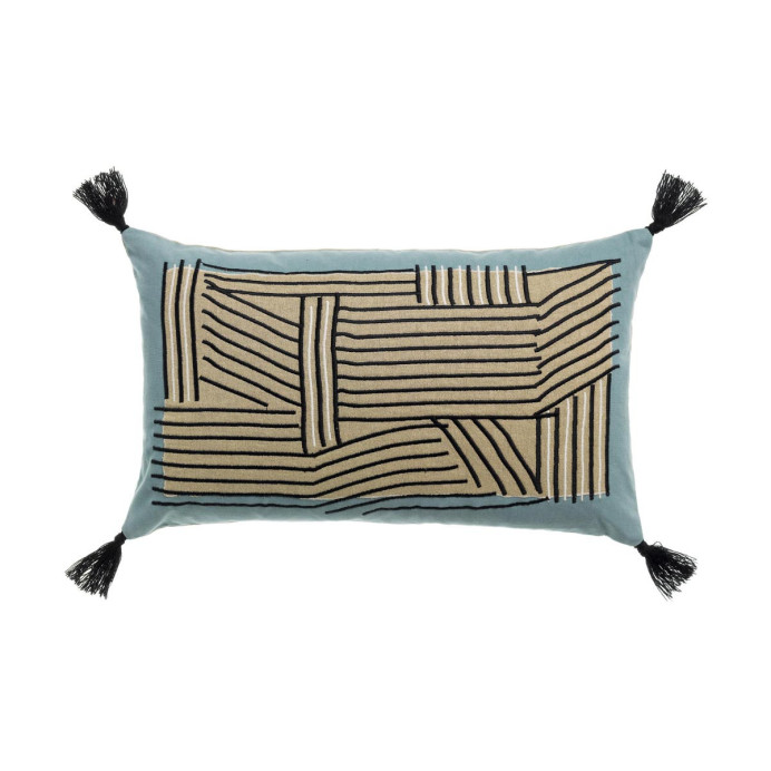 Coussin Coton Lin Brodé KORI