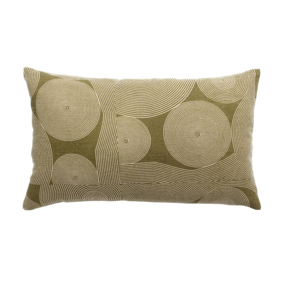 Coussin Lin Coton Imprimé TITO Couleur:Naturel Dimensions:30 x 50 Vivaraise