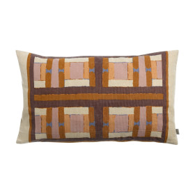 Coussin Lin Coton Imprimé TAHO Couleur:Cuivre Dimensions:40 x 65 Vivaraise