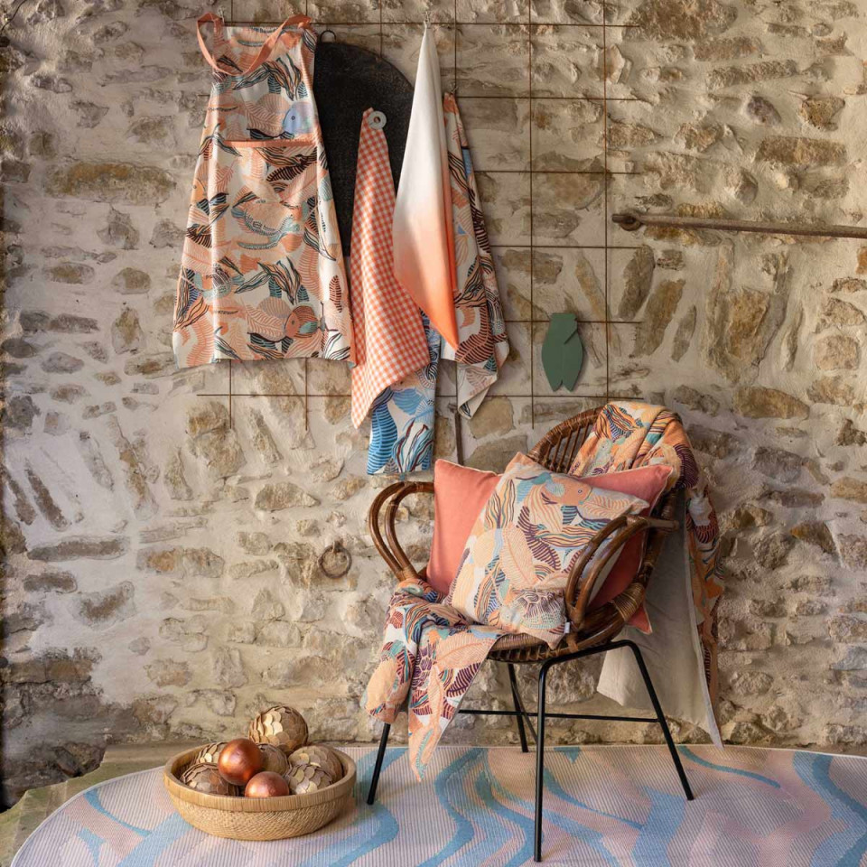 Coussin Lin Coton Imprimé DORI  