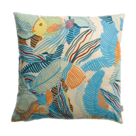 Coussin Lin Coton Imprimé DORI  