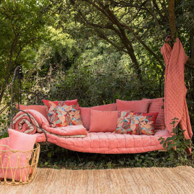 Coussin Coton Brodé DORI  Vivaraise