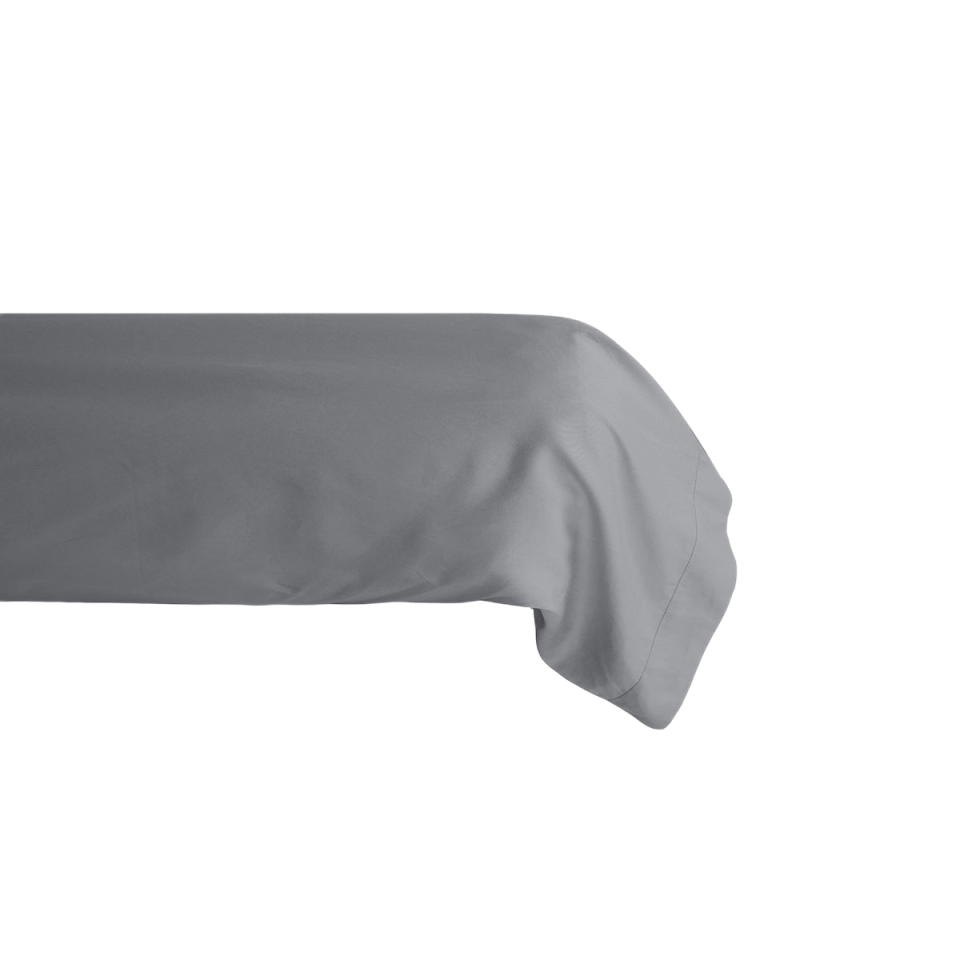 Taie de Traversin en Percale de Coton MANOIR Couleur:Ardoise Dimensions:43 x 190 Vent du Sud