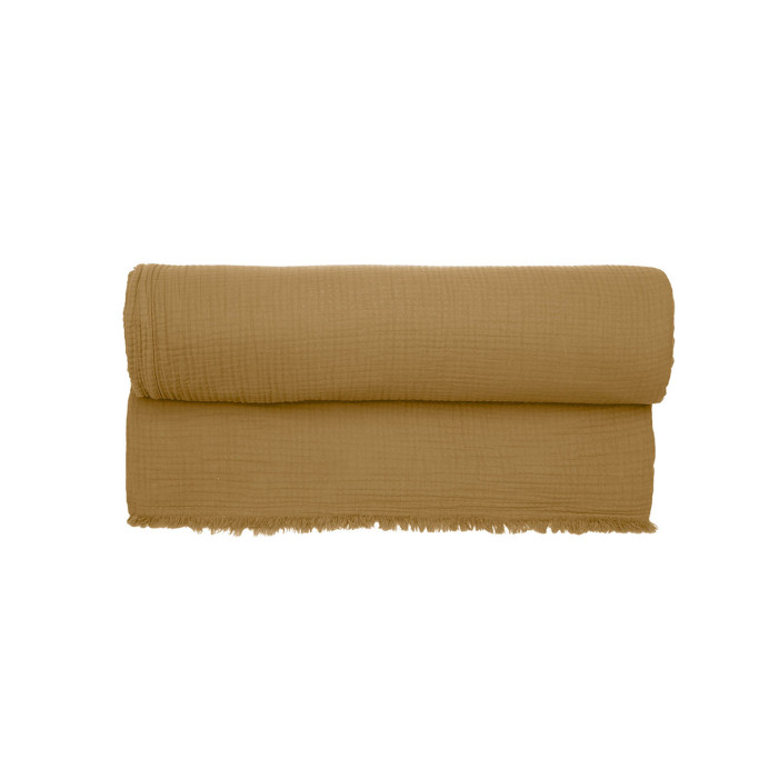 Vent du Sud Couvre Lit PAROS en Mousseline de Coton