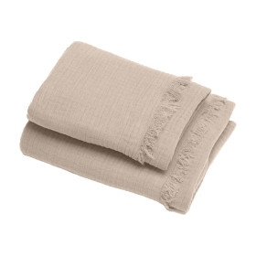 Drap Douche 70X130 + Serviette 50X90 KEA en Gaze de Coton