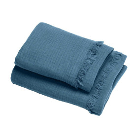 Drap Douche 70X130 + Serviette 50X90 KEA en Gaze de Coton