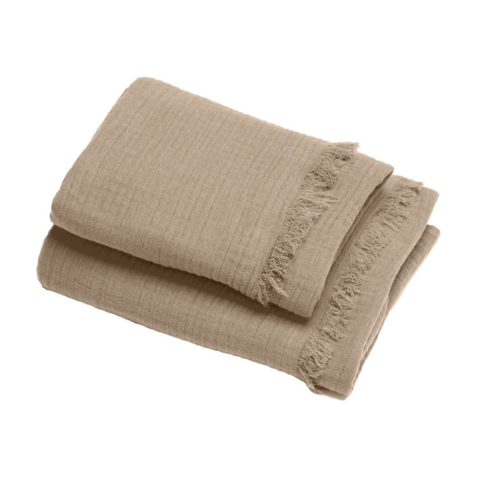 Drap Douche 70X130 + Serviette 50X90 KEA en Gaze de Coton