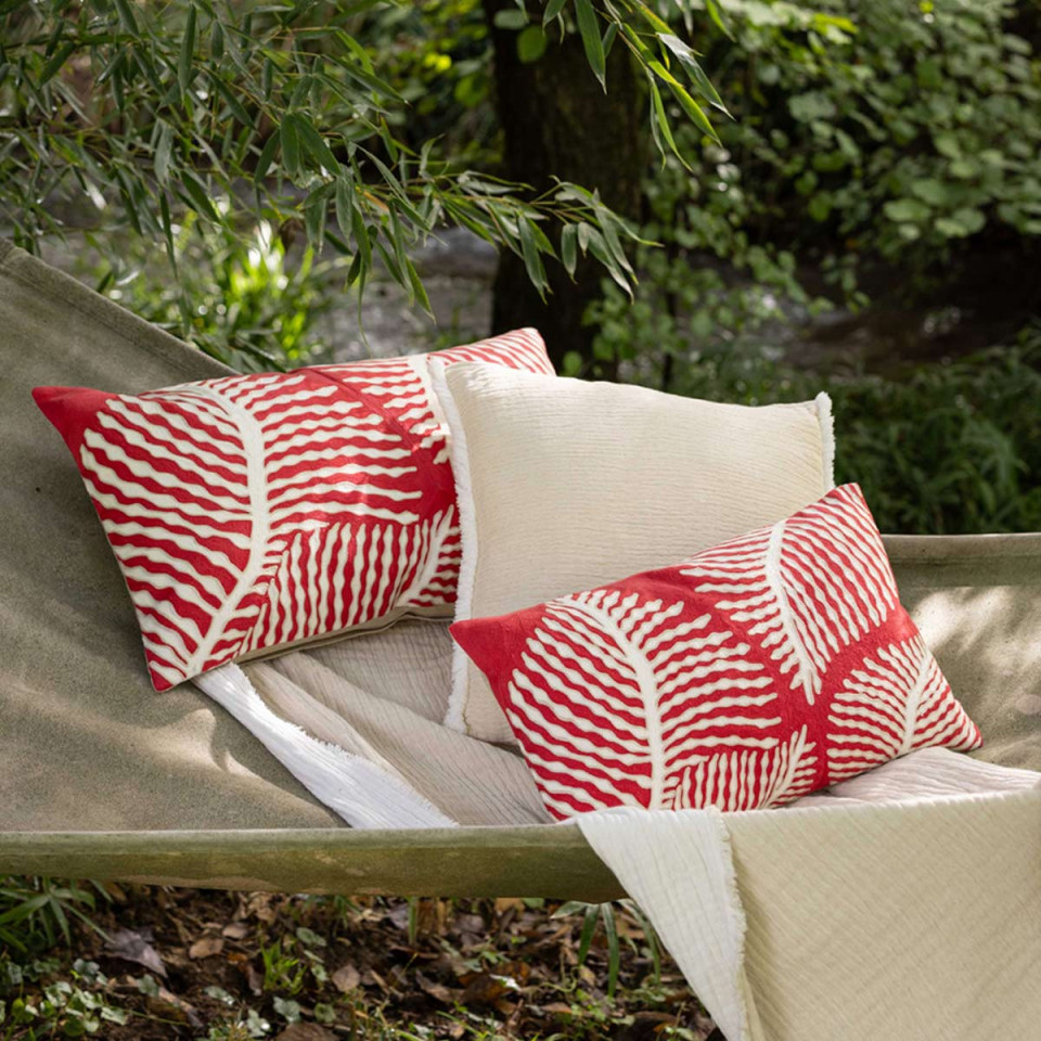 Coussin Coton Brodé FLORA  