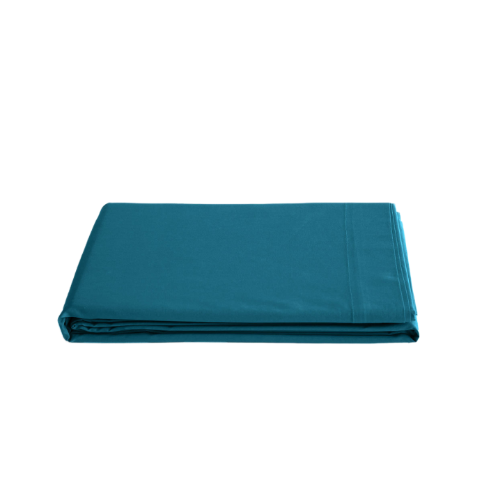 Drap Plat en Percale de Coton MANOIR - Vent du sud | Impression lin