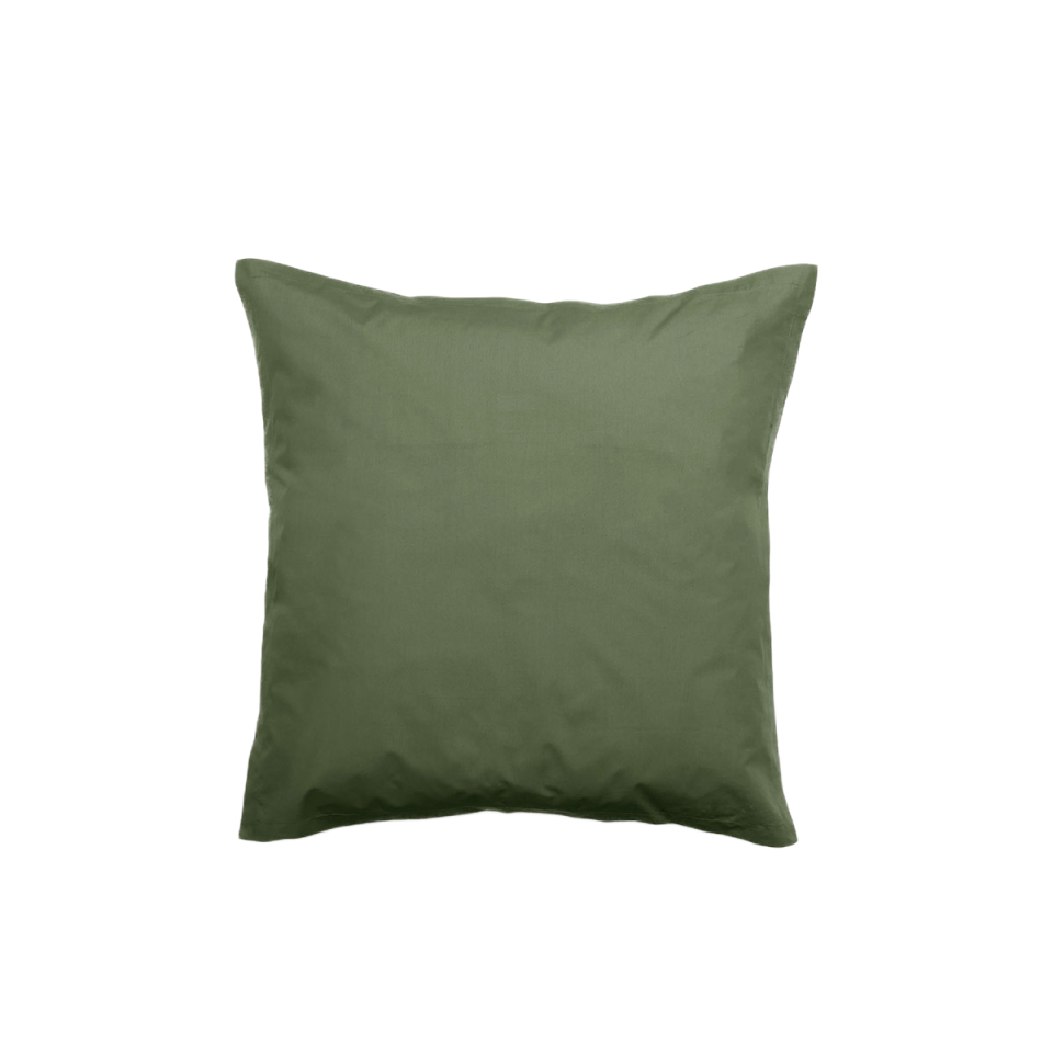 Taies d'Oreiller MANOIR en Percale de Coton Couleur:Mousse Dimensions:65 x 65 Vent du Sud