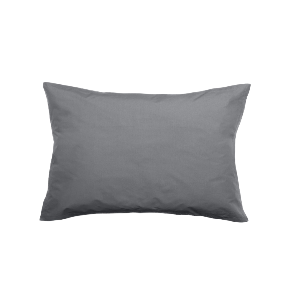 Taies d'Oreiller MANOIR en Percale de Coton Couleur:Ardoise Dimensions:50 x 70 Matière:Percale de Coton Vent du Sud