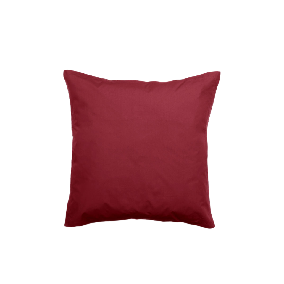 Taies d'Oreiller MANOIR en Percale de Coton Couleur:Carmin Dimensions:65 x 65 Vent du Sud