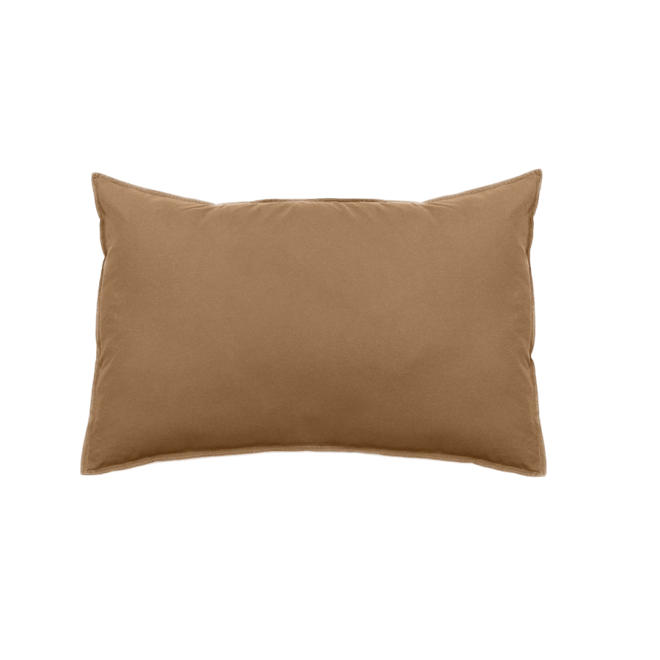 Taies d'Oreiller et Traversin PALACE en Coton Lavé Couleur:Cognac Dimensions:65 x 65 Vent du Sud