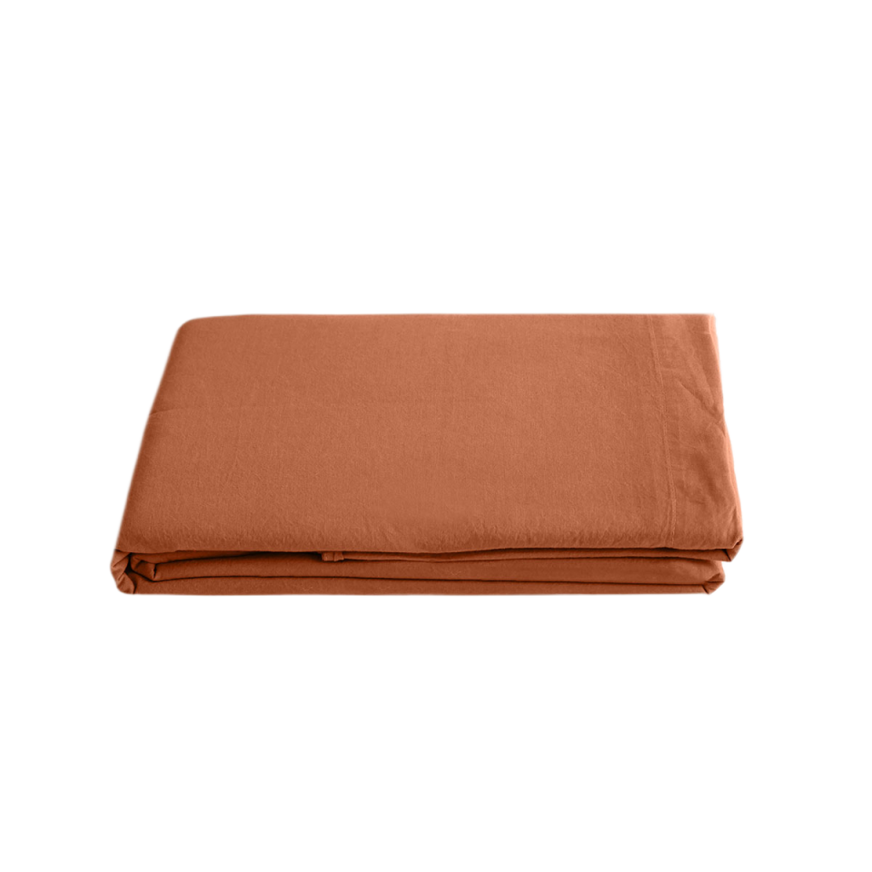 Drap Plat PALACE en Coton Lavé  