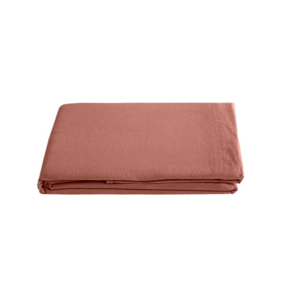 Drap Plat PALACE en Coton Lavé  