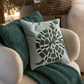 Coussin Coton Brodé YOKA  