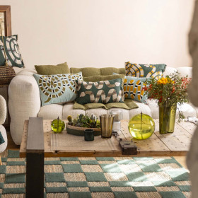 Coussin Coton Brodé YOKA  