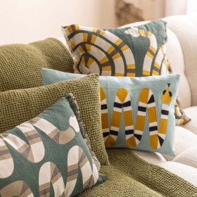 Coussin Coton Brodé YOKA  