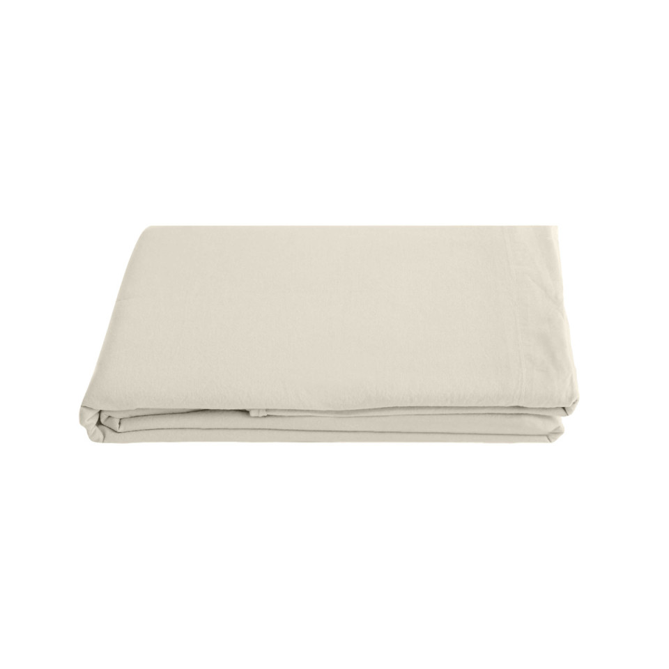 Drap Plat PALACE en Coton Lavé  