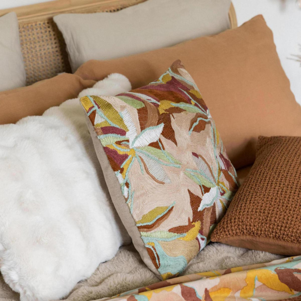 Coussin Coton Brodé Alina  