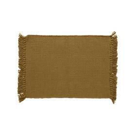 Set de Table frangé PAPEETE en Coton Couleur:Foin Vent du Sud