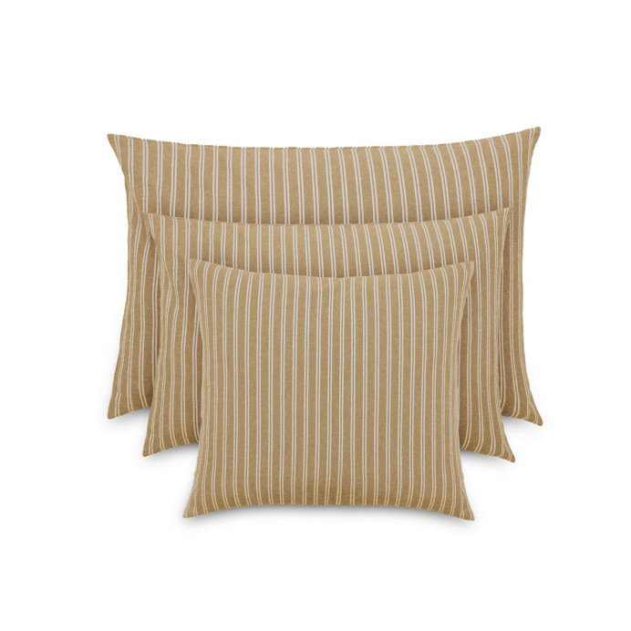 Housse de coussin en Coton Lavé Fines Rayures LILI