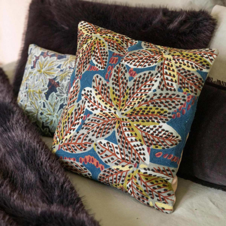 Coussin Coton Brodé ARIANE  
