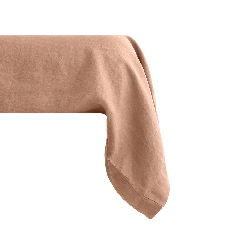 Taies d'Oreiller et Traversin PALACE en Coton Lavé Couleur:Macchiato Dimensions:43 x 195 Vent du Sud