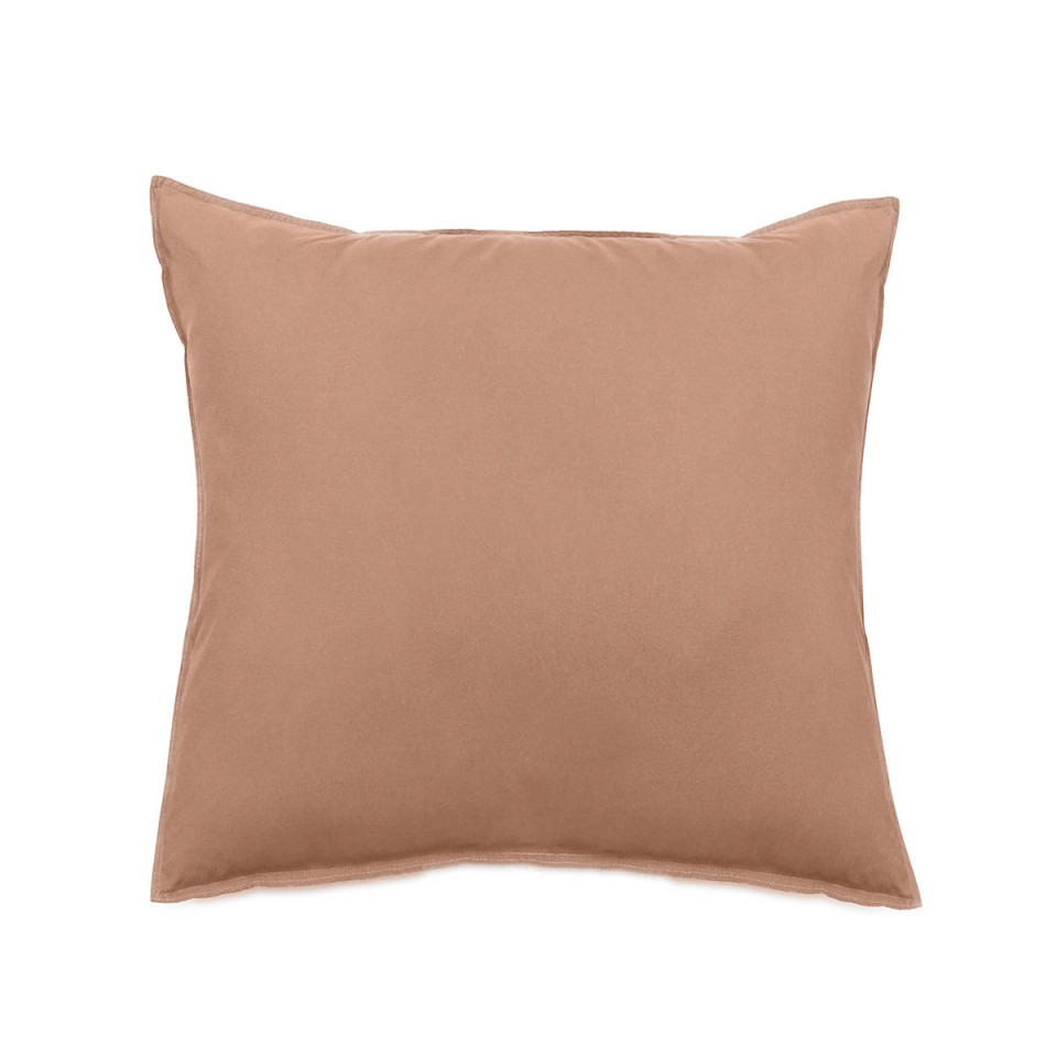 Taies d'Oreiller et Traversin PALACE en Coton Lavé Couleur:Macchiato Dimensions:65 x 65 Vent du Sud