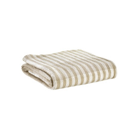 Couvre-lit / Plaid Coton Chambray Rayé CALISTA  