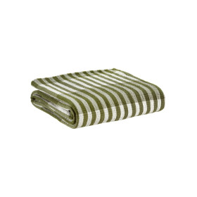 Couvre-lit / Plaid Coton Chambray Rayé CALISTA  