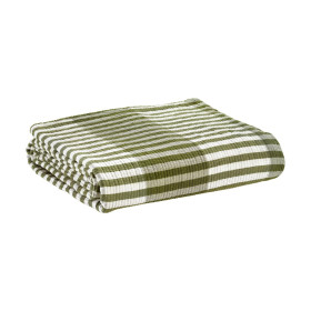 Couvre-lit / Plaid Coton Chambray Rayé CALISTA  