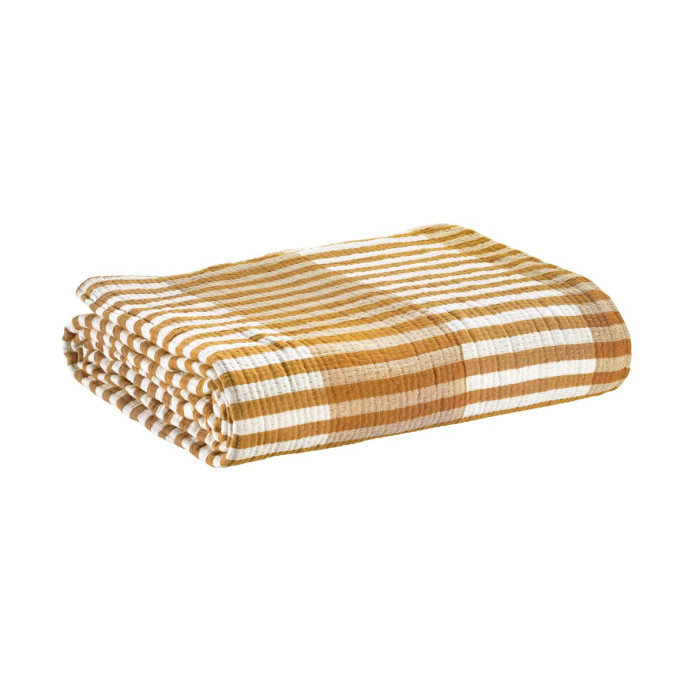 Couvre-lit / Plaid Coton Chambray Rayé CALISTA