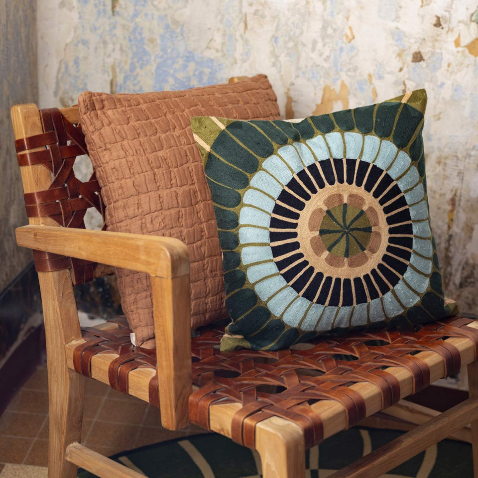 Coussin Coton Brodé ZENO  