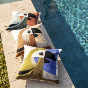 Coussin Coton Brodé LORO  