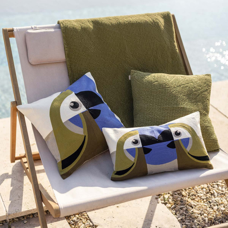 Coussin Coton Brodé LORO  