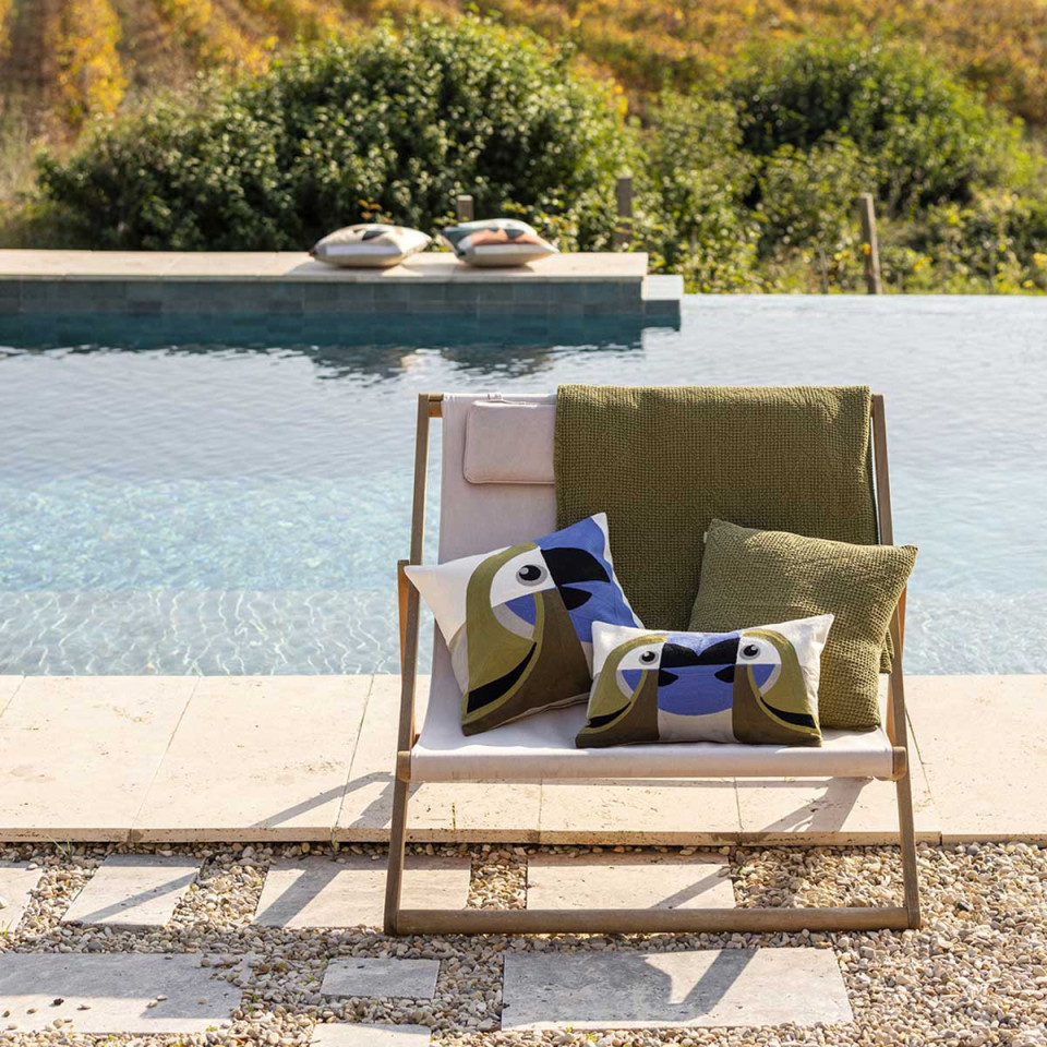 Coussin Coton Brodé LORO  