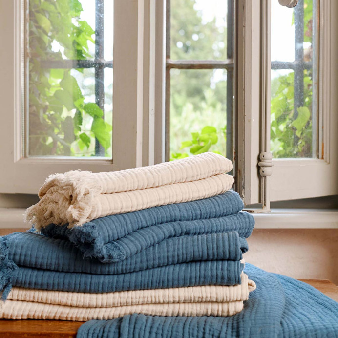 Vent du Sud Drap Douche 70X130 + Serviette 50X90 KEA en Mousseline ...