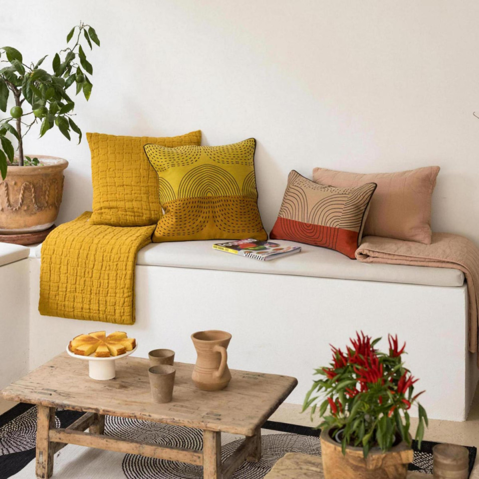 Coussin Coton Brodé ETNA  