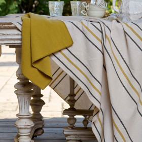 Nappe HOSHI en Coton Lavé Froissé à Rayures